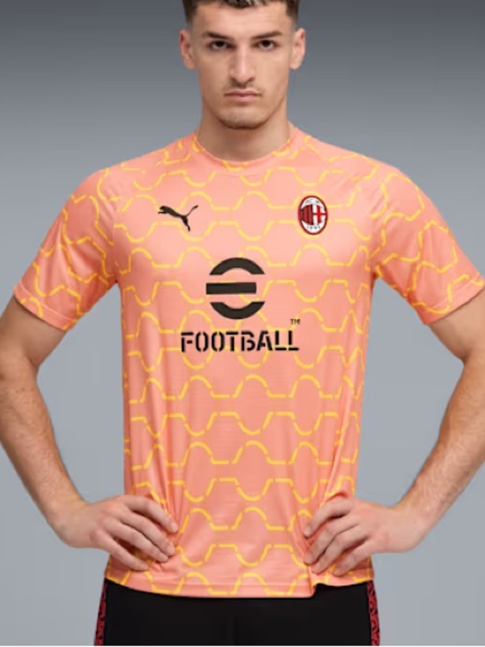 🆕 Italy 🇮🇹 Soccer 2025-26 Pre-match Jersey Puma AC Milan Soccer Club